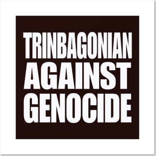 Trinbagonian Against Genocide - White- Double-sided Posters and Art